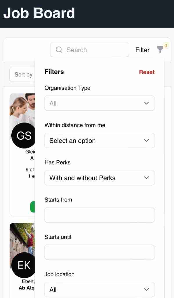 Job Board Filters